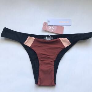 NWT Pilyq Henna Color Block Teeny Bikini